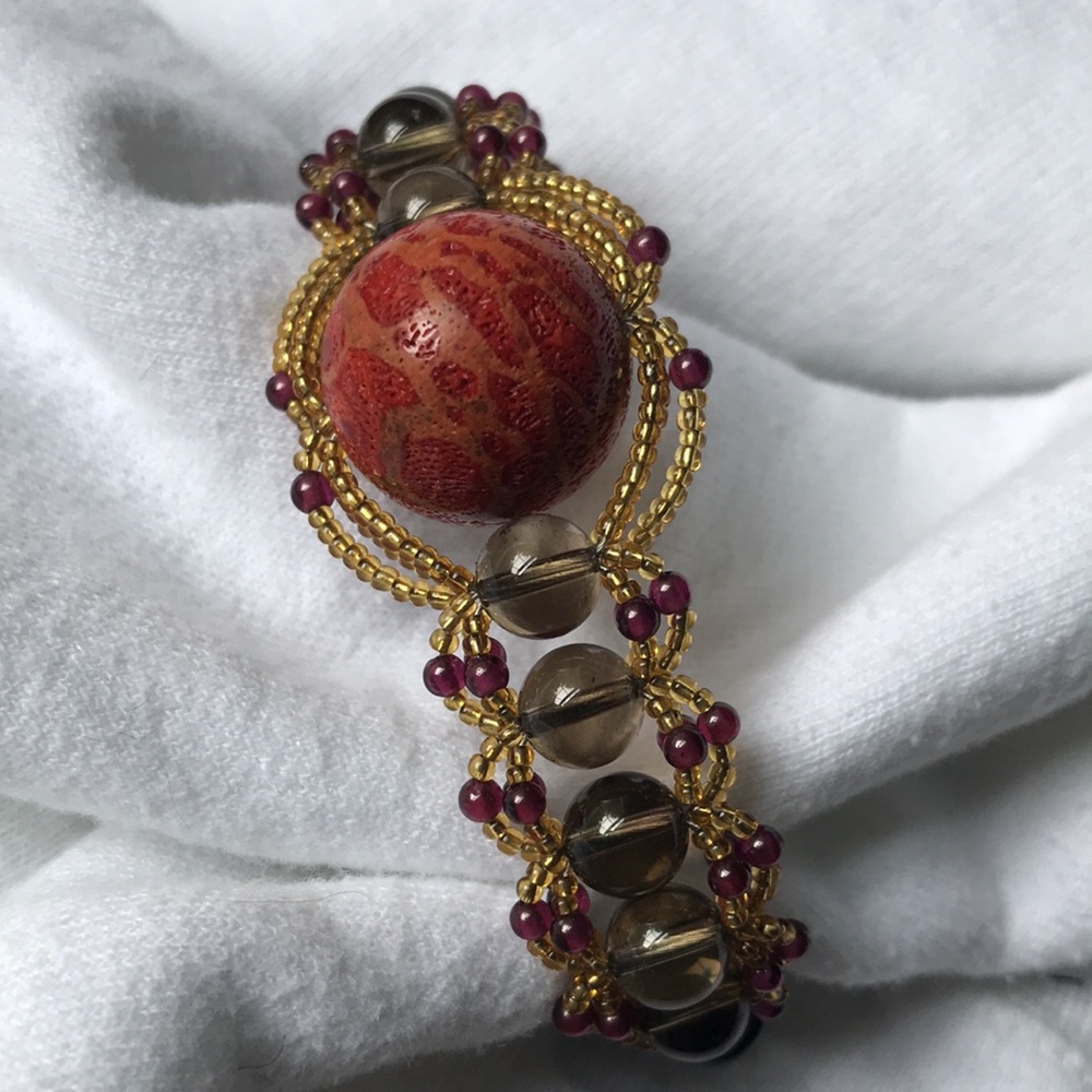 Artist made beaded bracelet